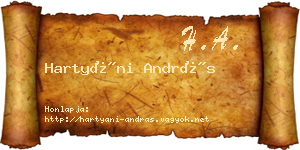 Hartyáni András névjegykártya